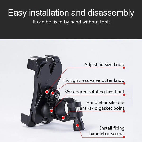 Bike Phone Holder – Anti-Shake 360° Rotation Mount | Gambit